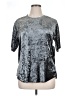 Eye Candy Metallic Silver Active T-Shirt Size XL - photo 1