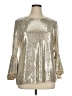 Vince Camuto Metallic Silver Long Sleeve Blouse Size XL - photo 1