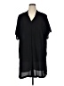 Chico's 100% Polyester Black Short Sleeve Blouse Size XL - photo 1