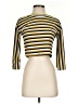Bella Stripes Yellow 3/4 Sleeve Top Size S - photo 1