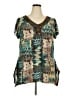 Avenue Teal Short Sleeve Blouse Size 18 Plus - photo 1