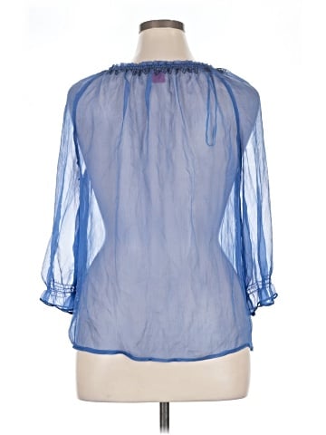 Sunny Leigh 3/4 Sleeve Silk Top (view 2)