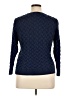 Lands' End 100% Baumwolle Chevron-herringbone Blue Pullover Sweater Size XL (petite) - photo 2