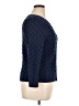 Lands' End 100% Baumwolle Chevron-herringbone Blue Pullover Sweater Size XL (petite) - photo 4