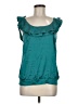 Beymen Teal Sleeveless Silk Top Size M - photo 1