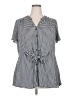 Torrid 100% Polyester Checkered-gingham Gray Casual Dress Size 2X Plus (2) - photo 1