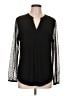 Kasper Black Long Sleeve Blouse Size L - photo 1