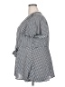 Torrid 100% Polyester Checkered-gingham Gray Casual Dress Size 2X Plus (2) - photo 5