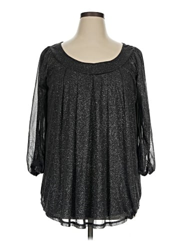 Always Indigo 3/4 Sleeve Blouse (view 1)