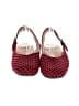 Comfortview Checkered-gingham Burgundy Sandals Size 8 1/2 - photo 2