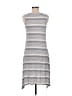 Just Fab Stripes Gray Casual Dress Size M - photo 2