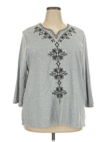 Alfred Dunner 3/4 Sleeve Top (view 1)