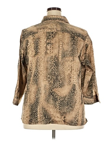 Lauren by Ralph Lauren 3/4 Sleeve Button-Down Shirt (view 2)