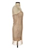 Aqua 100% Polyester Metallic Tan Cocktail Dress Size S - photo 4