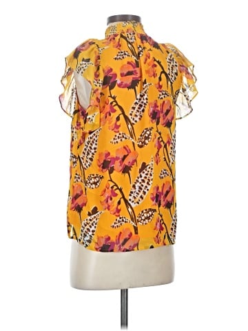 A.L.C. Short Sleeve Silk Top (view 2)