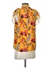 A.L.C. 100% Silk Yellow Short Sleeve Silk Top Size 0 - photo 2