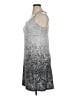 Dakini Graphic Silver Cocktail Dress Size XL - photo 5