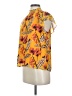 A.L.C. 100% Silk Yellow Short Sleeve Silk Top Size 0 - photo 5
