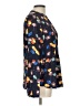 The Limited 100% Polyester Print Blue Long Sleeve Blouse Size L - photo 4
