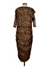 Kiyonna 100% Polyester Animal Print Brown Cocktail Dress Size 2 - photo 2