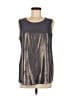 Peserico Metallic Silver Sleeveless Top Size 8 (44) - photo 1