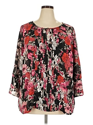 Roz & Ali 3/4 Sleeve Blouse (view 1)