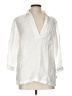 Tahari 100% Linen White 3/4 Sleeve Blouse Size L - photo 1