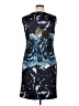 Connected Apparel Print Blue Cocktail Dress Size 16 - photo 2