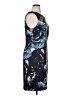 Connected Apparel Print Blue Cocktail Dress Size 16 - photo 4
