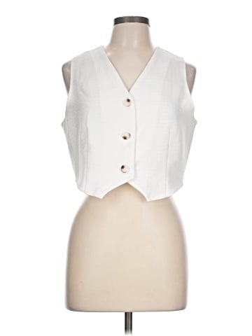 Shein Sleeveless Button-Down Shirt (view 1)