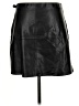 Max Studio 100% Polyurethane Black Faux Leather Skirt Size M - photo 2