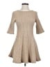 BCBGMAXAZRIA Chevron-herringbone Tan Casual Dress Size XXSEstimated - photo 1