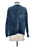 Gap 100% Polyester Metallic Blue Pullover Sweater Size S - photo 2