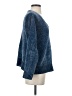 Gap 100% Polyester Metallic Blue Pullover Sweater Size S - photo 4