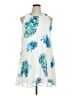 Calvin Klein 100% Polyester Print White Casual Dress Size 14 - photo 1