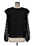 Flying Tomato 100% Polyester Black Long Sleeve Blouse Size M - photo 1