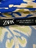 Zara Paisley Blue Long Sleeve Button-Down Shirt Size XL - photo 7