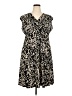 Chaps Animal Print Black Casual Dress Size 18W - photo 1