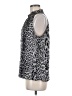 Tahari 100% Silk Animal Print Silver Sleeveless Silk Top Size M (estimated) - photo 5
