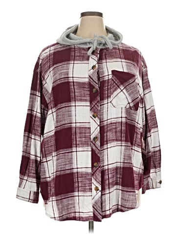 Maurices 3/4 Sleeve Button-Down Shirt (view 1)