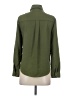 Topshop 100% Polyester Solid Green Long Sleeve Blouse Size 2 - photo 2