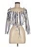 Missguided Blue 3/4 Sleeve Blouse Size 6 - photo 1