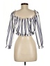 Missguided Blue 3/4 Sleeve Blouse Size 6 - photo 2