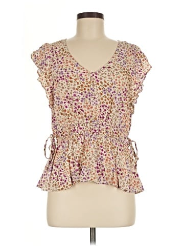 Hem & Thread Short Sleeve Blouse (view 1)