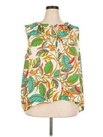 Rose + Olive Sleeveless Blouse (view 1)