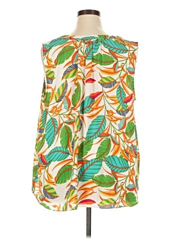 Rose + Olive Sleeveless Blouse (view 2)