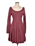 Acemi Solid Burgundy Casual Dress Size L - photo 1