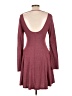 Acemi Solid Burgundy Casual Dress Size L - photo 2