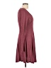 Acemi Solid Burgundy Casual Dress Size L - photo 4
