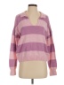 Nasty Gal Inc. Stripes Pink Pullover Sweater Size S - photo 1